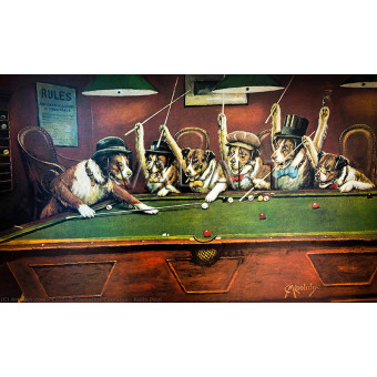 РЕПРОДУКЦИИ НА КАРТИНИ Кели билярд (1900)